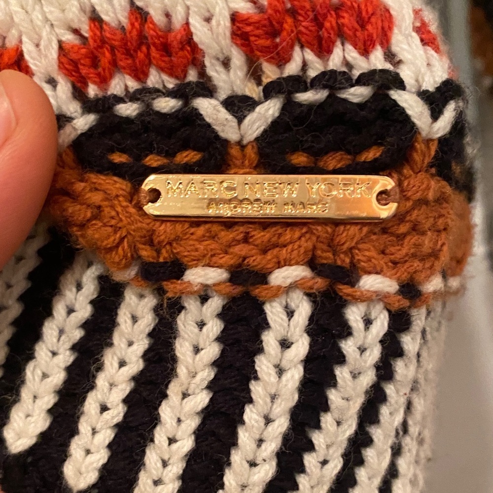 Marc New York Striped Sweater - Black, Red, Cream - Picture 8 of 17